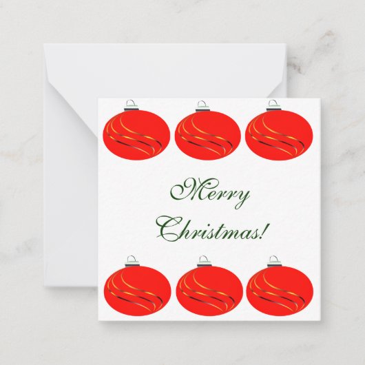 クリスマスバルブカード ノートカード (正面)