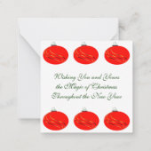 クリスマスバルブカード ノートカード (裏面)