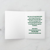 クリスマスバルーンカスタムビジネスロゴ（緑） シーズンカード (内部)