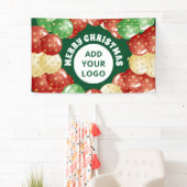 クリスマスバルーンカスタム会社のパーティーグリーン 横断幕 (インサイチュ)