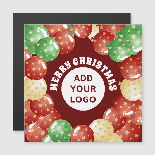 クリスマスバルーンカスタム会社レッドカード (正面/裏面)