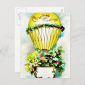 クリスマスバルーン付きクリスマスグリーティング シーズンポストカード (正面/裏面)