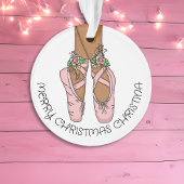 クリスマスバレエのスリッパパーソナライズされたセラミック オーナメント
