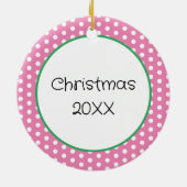 クリスマスバレエのスリッパパーソナライズされたセラミック セラミックオーナメント (裏面)