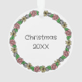 クリスマスバレエのスリッパーソナライズされたパー オーナメント (裏面)