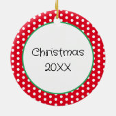 クリスマスバレエのスリッパーソナライズされたパー セラミックオーナメント (裏面)