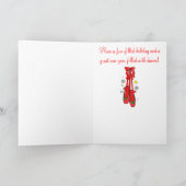 クリスマスバレエシューズ名カスタマイズ可能カード シーズンカード (内部)