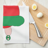 クリスマスバレエ豚キッチンタオル キッチンタオル (四つ折り)