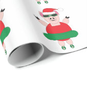 クリスマスバレエ豚 ラッピングペーパー (ロールコーナー)