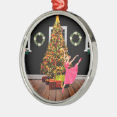 クリスマスバレリーナ メタルオーナメント (左)