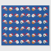 クリスマスバレースポーツおもしろいサンタホリデーラッピ ラッピングペーパー (フラット)