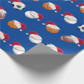 クリスマスバレースポーツおもしろいサンタホリデーラッピ ラッピングペーパー (角)
