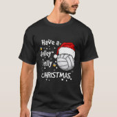 クリスマスバレーボールがボレーのクリスマスをすてき持つ Tシャツ (正面)