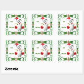 クリスマスバレーボールギフトラベル スクエアシール (シート)