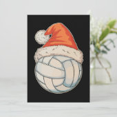 クリスマスバレーボールサンタ帽スポーツXmas休暇 シーズンカード (スタンド正面)