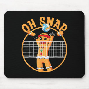 クリスマスバレーボールジンジャーブレッドマンブロッカーOh Sn マウスパッド