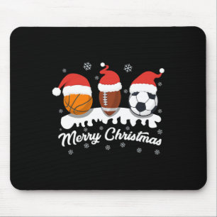 クリスマスバレーボールパジャマスポーツバッファロープレイドL マウスパッド