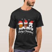 クリスマスバレーボールパジャマスポーツバッファロープレイドL Tシャツ (正面)