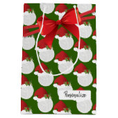 クリスマスバレーボールパターン ミディアムペーパーバッグ (裏面)