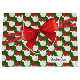 クリスマスバレーボールパターン – 大 ラージペーパーバッグ