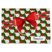 クリスマスバレーボールパターン – 大 ラージペーパーバッグ (正面)