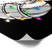 クリスマスバレーボールボールサンタおもしろいハットスポーツXm ポスター (角)