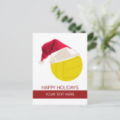 クリスマスバレーボールボールサンタハットポストカード シーズンポストカード (スタンド正面)