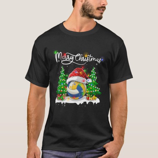 クリスマスバレーボールメリークリスマス Tシャツ (正面)