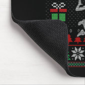 クリスマスバレーボール選手のクリスマススポーツ恋人醜い マウスパッド (コーナー)