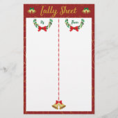 クリスマスバンコパーティーゲーム集計シート (正面)