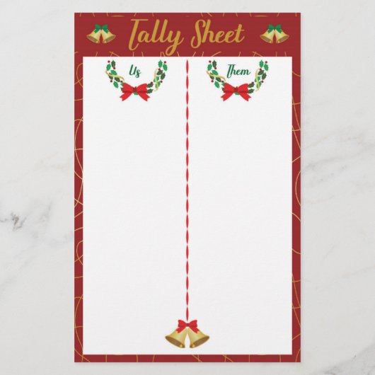 クリスマスバンコパーティーゲーム集計シート (裏面)