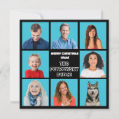 クリスマスバンチCampyレトロTVおもしろい写真 シーズンカード (正面)