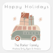 クリスマスバン スクエアシール (正面)