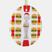 クリスマスバーガーサンタクロース セラミックオーナメント (右)