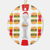 クリスマスバーガーサンタクロース セラミックオーナメント (左)