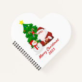 クリスマスバージョンのメモ ノートブック (正面)