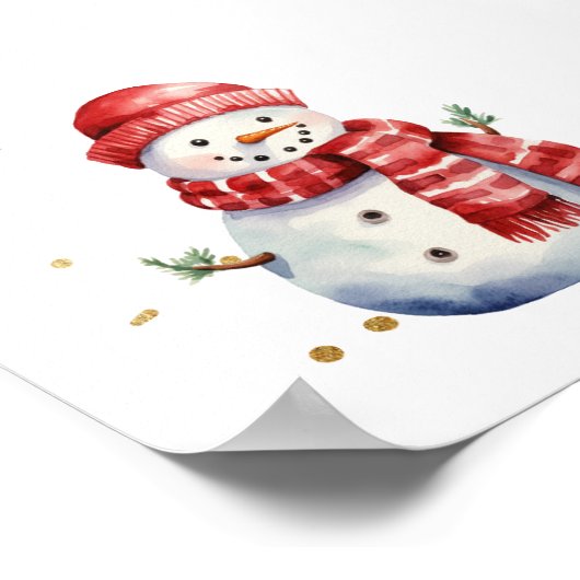 クリスマスバースデーパーティーのスイーツとお菓子 ポスター (角)