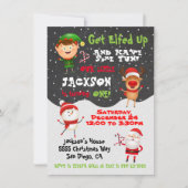 クリスマスバースデーパーティーの招待を歓迎する 招待状 (正面)