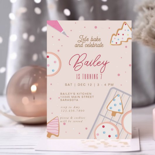 クリスマスバースデーパーティークッキー飾ズ 招待状
