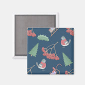 クリスマスバードとスリーズブルー マグネット (正面/裏面)