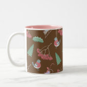 クリスマスバードとソリ ツートーンマグカップ (左)