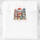 クリスマスバードのシール スクエアシール (バッグ)