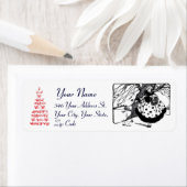 クリスマスバードの木とレディ白黒レッド ラベル (インサイチュ)