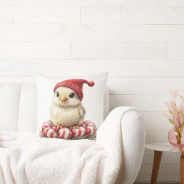 クリスマスバードオンペパーミント クッション