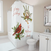 クリスマスバードシャワーカーテン シャワーカーテン (インサイチュ)
