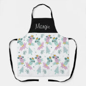 クリスマスバードドールアートパターンエプロン エプロン (正面)