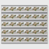 クリスマスバードホリデーラッピング紙 ラッピングペーパー (フラット)