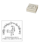 クリスマスバードホリデー差出人住所スタンプ ラバースタンプ (押印)