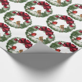 クリスマスバードリース ラッピングペーパー (角)