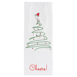 クリスマスバード抱き枕 ワインギフトバッグ